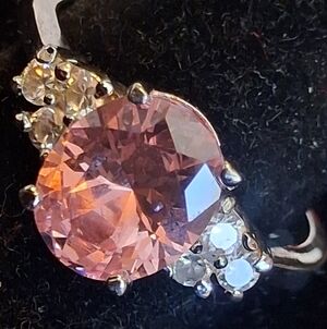 Sterling Silver Pink Ice CZ Women's Ring Size 11